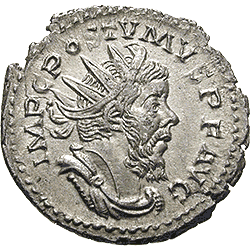 POSTUMUS 260-269 AD. Antoninian, Cologne 260-269 AD., Roman Imperial Coinage (Front side)