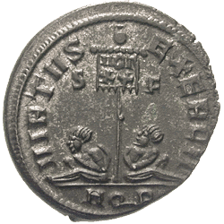 CONSTANTINUS I 307-337 n.Chr. Follis, Aquileia, 320 n.Chr. , Römische Münzen der Kaiserzeit (Rückseite)