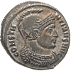 CONSTANTINUS I 307-337 n.Chr. Follis, Aquileia, 320 n.Chr. , Römische Münzen der Kaiserzeit (Vorderseite)