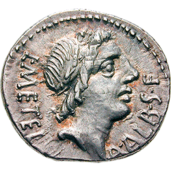 C. PUBLICIUS MALLEOLUS, A. POSTUMIUS ALBINUS, L. METELLUS Denar, 96 v.Chr., Münzen der Römischen Republik (Vorderseite)